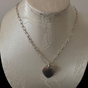 Silver Heart Pendant Necklace